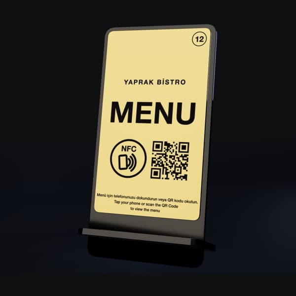Fırçalanmış altın kaplama, Yaprak Bistro · Masa 12